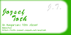 jozsef toth business card