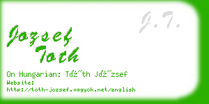 jozsef toth business card